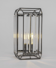 Genesis 1 Light Table Lamp In Black Chrome (497-BKCH)