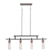 Salinda 4 Light Island In Matte Black & Brushed Nickel (2534-MBBN-600)