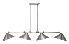 Tangent 4 Light Island In Brushed Nickel (4448-BN)