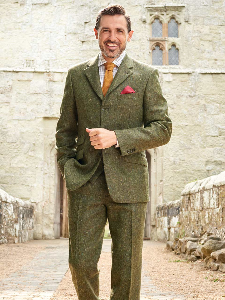Green Donegal 3 piece suit Model