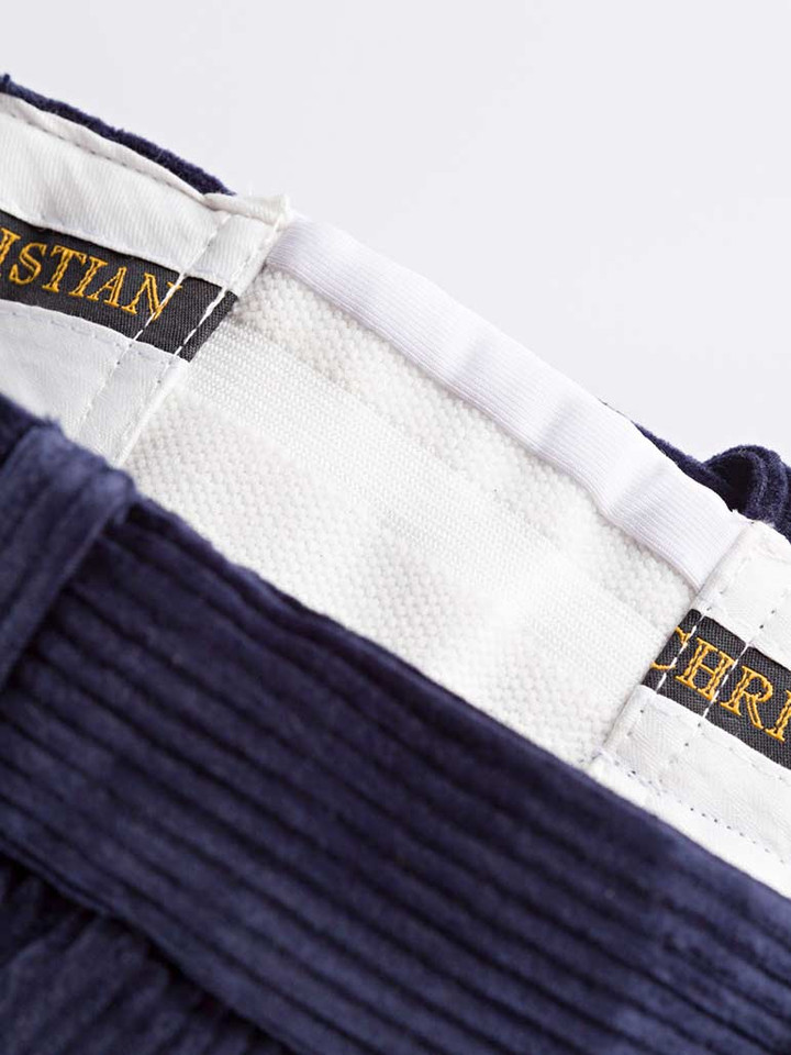 Men's Navy Blue Corduroy Pants Expanding Waistband