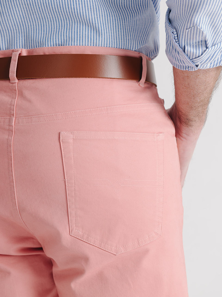 Men's Nantucket Pink Jeanos Chino Jeans Rear Pocket