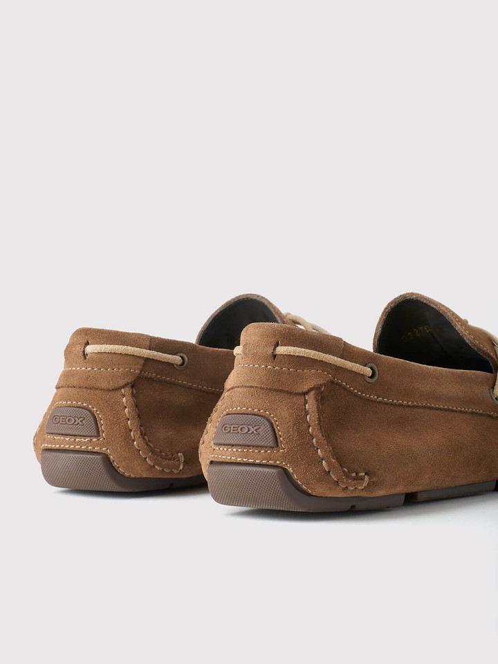 Men's Tan Brown Geox Melbourne Moccasin Heels