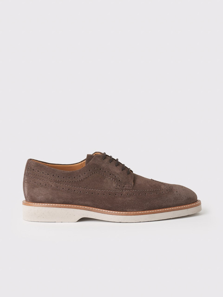 Men's Brown Geox Suede Brogues