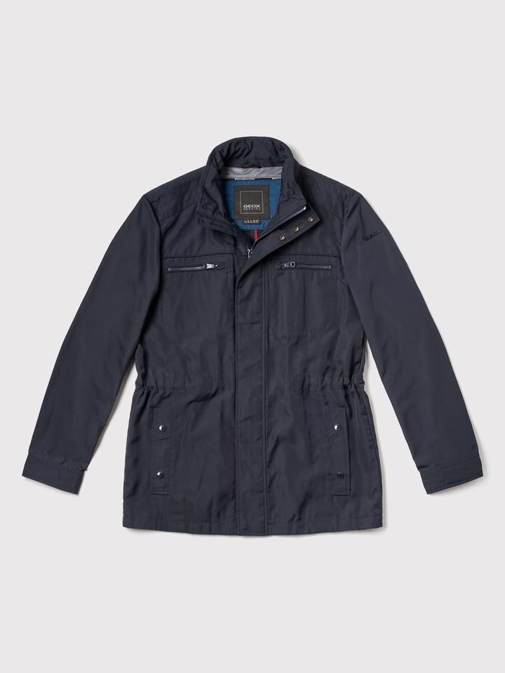 Men's Blue Geox Waterproof Coat