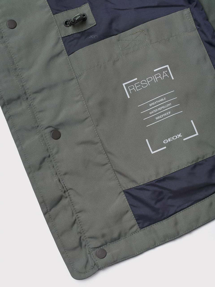 Men's Green Geox Waterproof Coat info