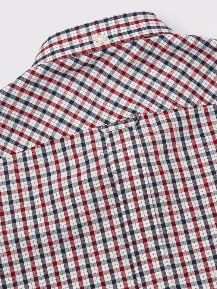 Red Ben Sherman Long Sleeve Check Shirt Back