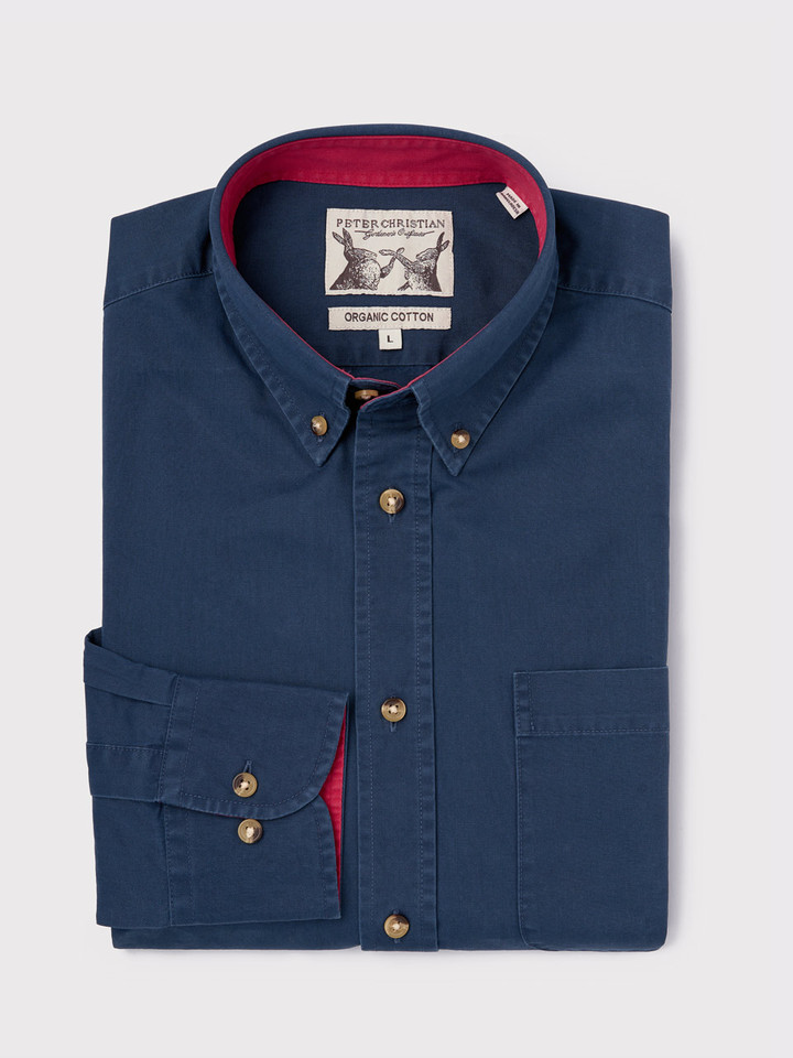 Men's Blue Soft  Cotton Shirt