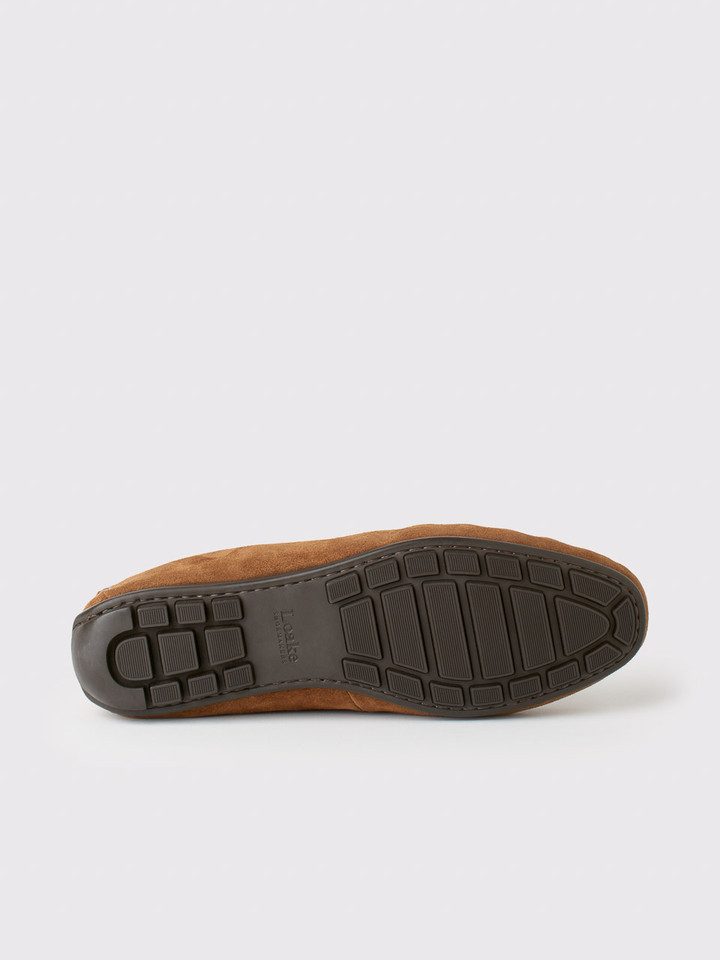 Loake Tan Shearling Suede Slipper Sole