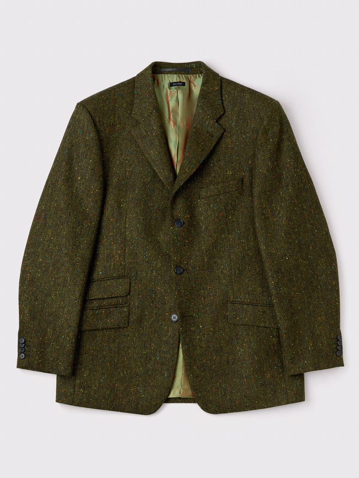 Men's Green Donegal Tweed Suit Jacket