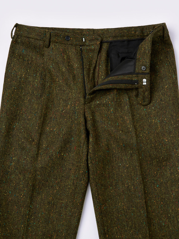 Men's Green Donegal Tweed Pants French Bearer