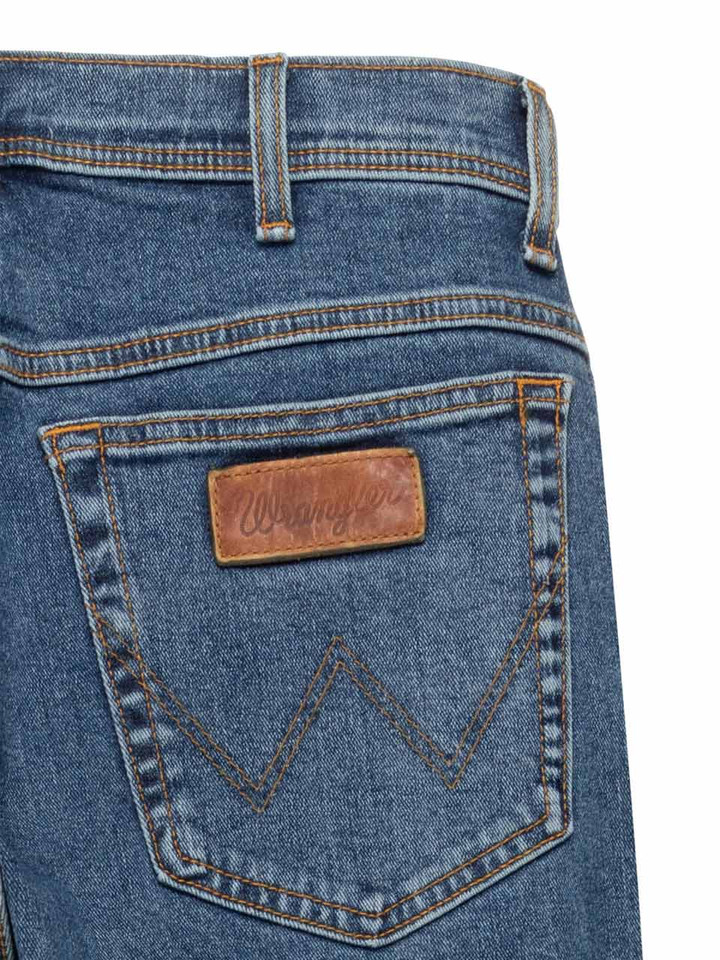 Men's Wrangler Texas Authentic Stretch Denim Blue Jeans Detail