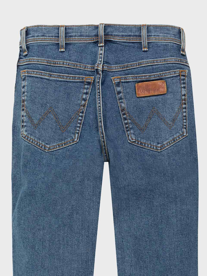Men's Wrangler Texas Authentic Stretch Denim Blue Jeans Back