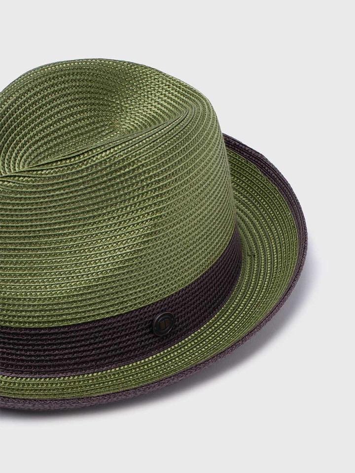Men's Green Snap Brim Summer Trilby