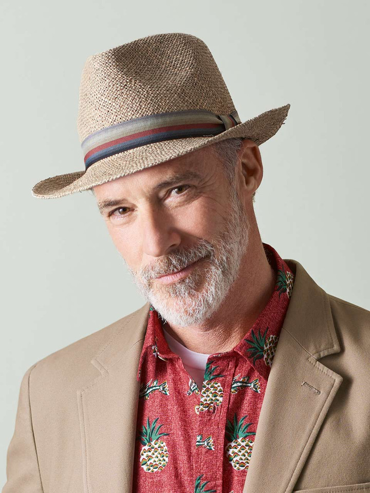 Men's Natural Seagrass Straw Fedora