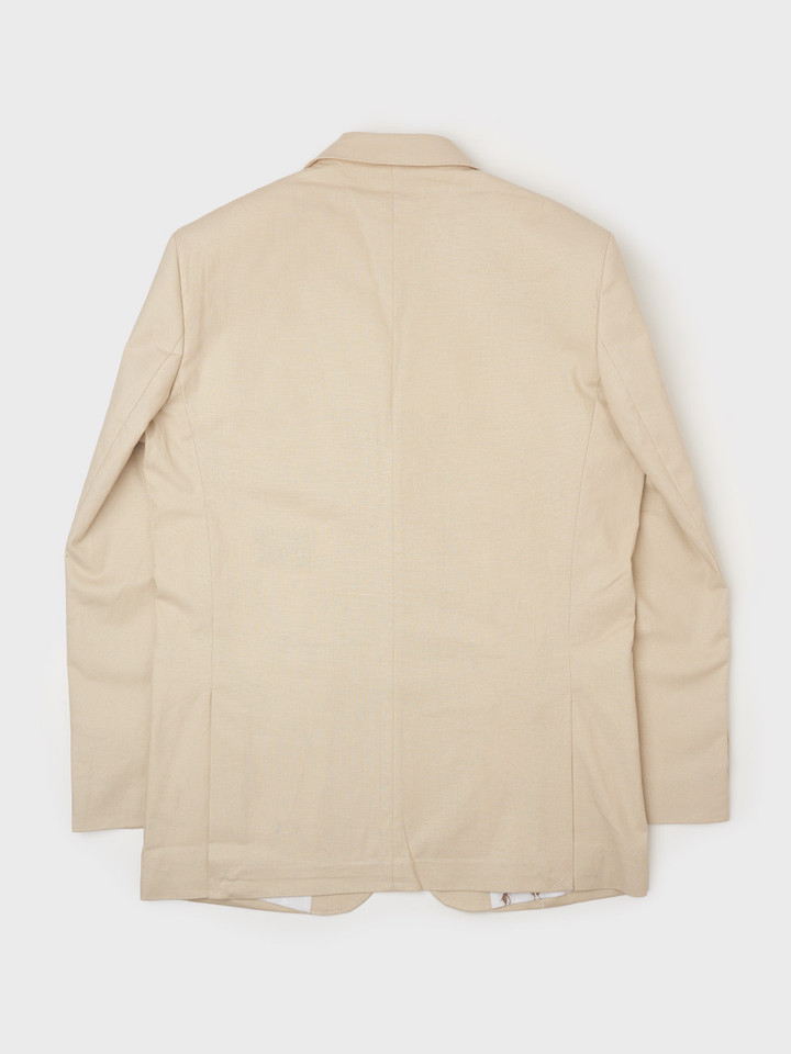 Men's Stone Linen and Cotton Suit Jacket