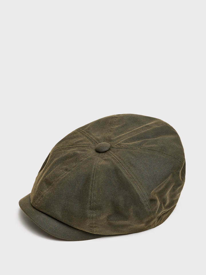 Waxed Bakerboy Cap Side