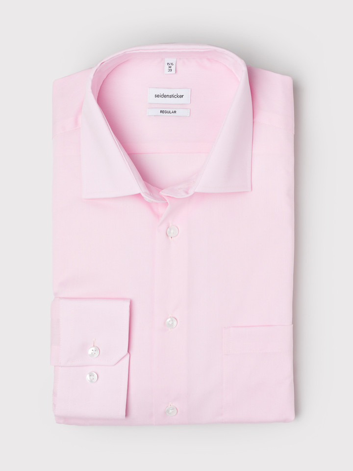 Pink Seidensticker Non-Iron Shirt Flat