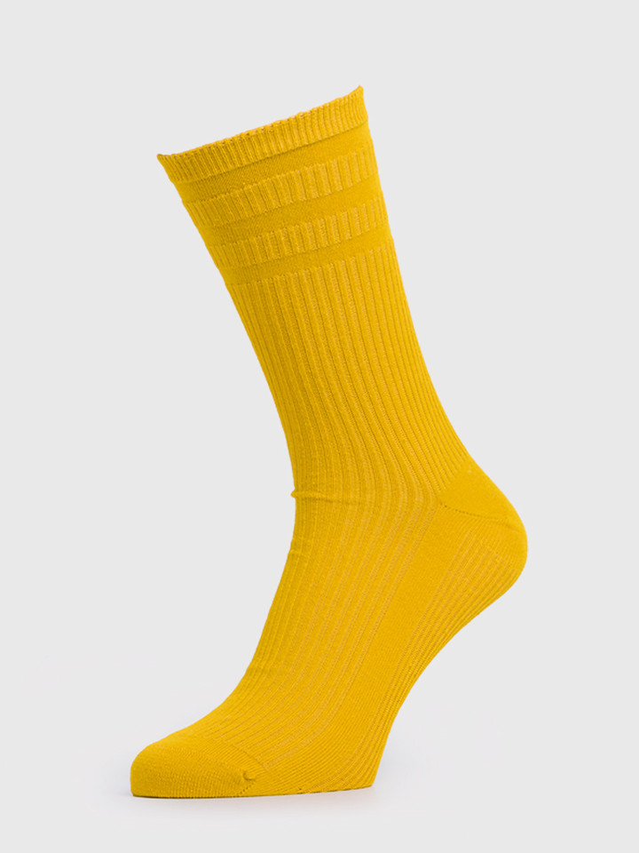 Mustard Wool Softop Socks