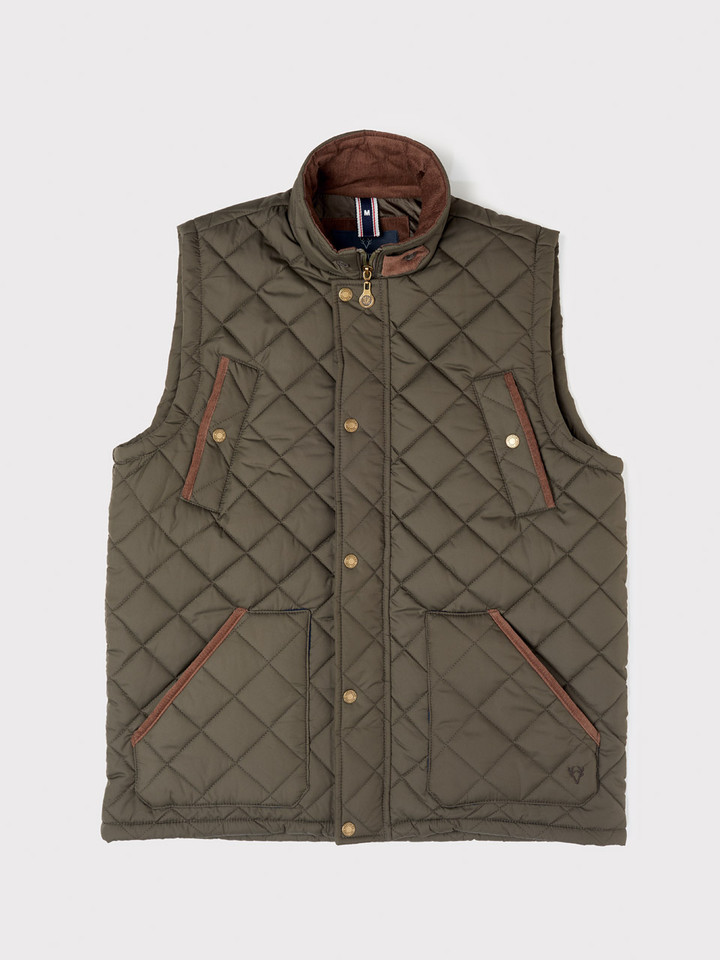 Men's Green Vedoneire Quilted Gilet