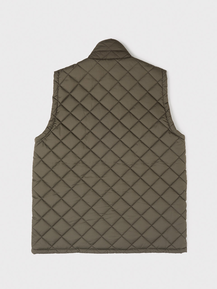 Men's Green Vedoneire Quilted Gilet Back