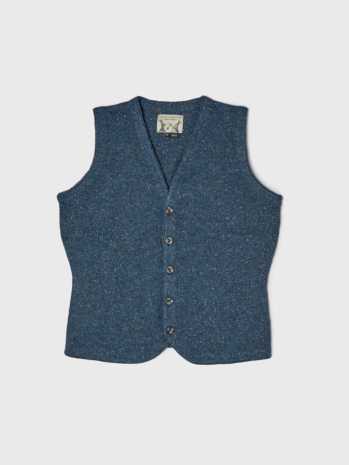 Navy Donegal Knit Vest