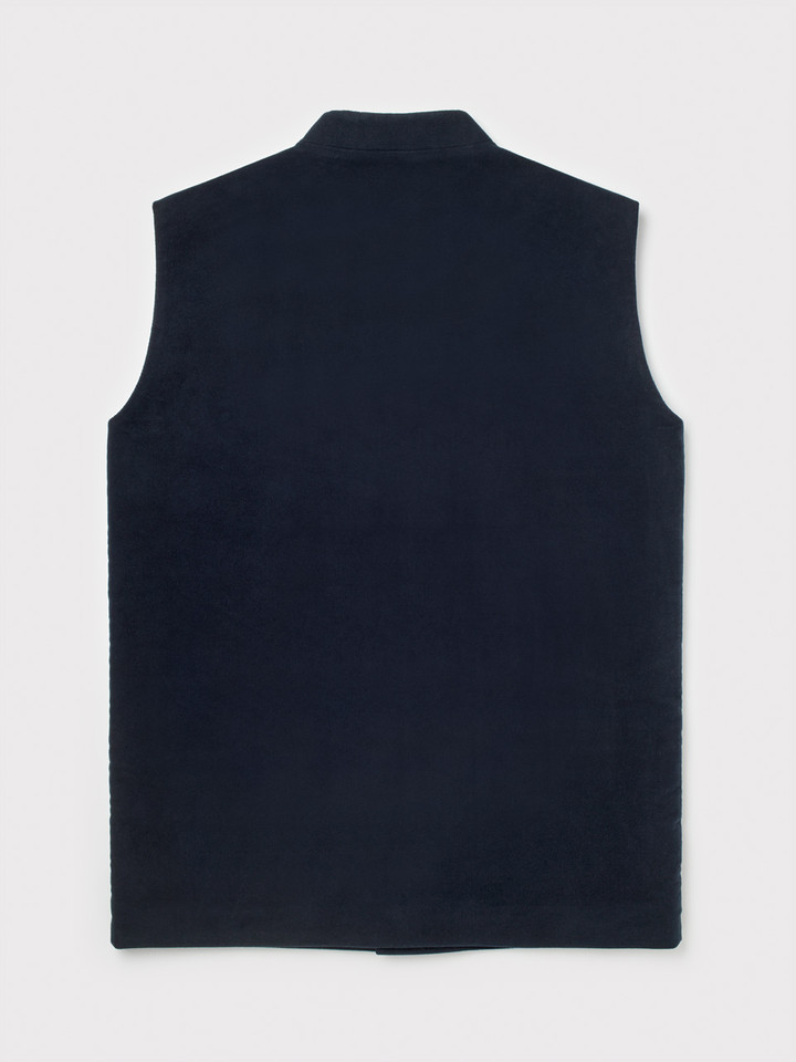 Navy Moleskin Gilet Back