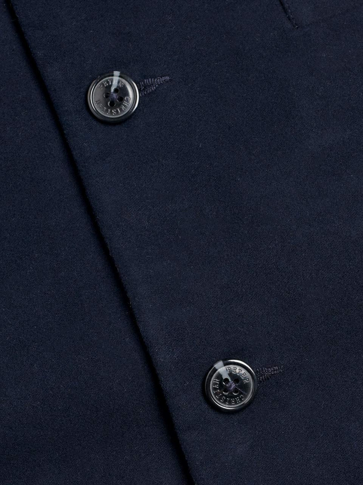 Navy Moleskin Gilet Buttons