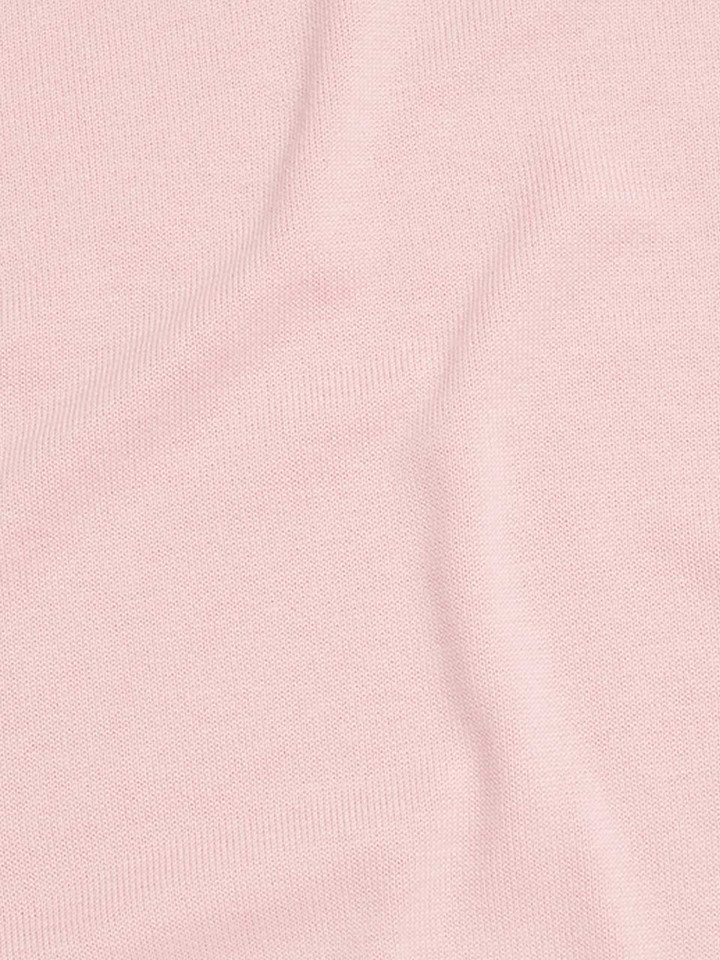 Pink Coolmax® V-Neck Sweater Fabric Close Up