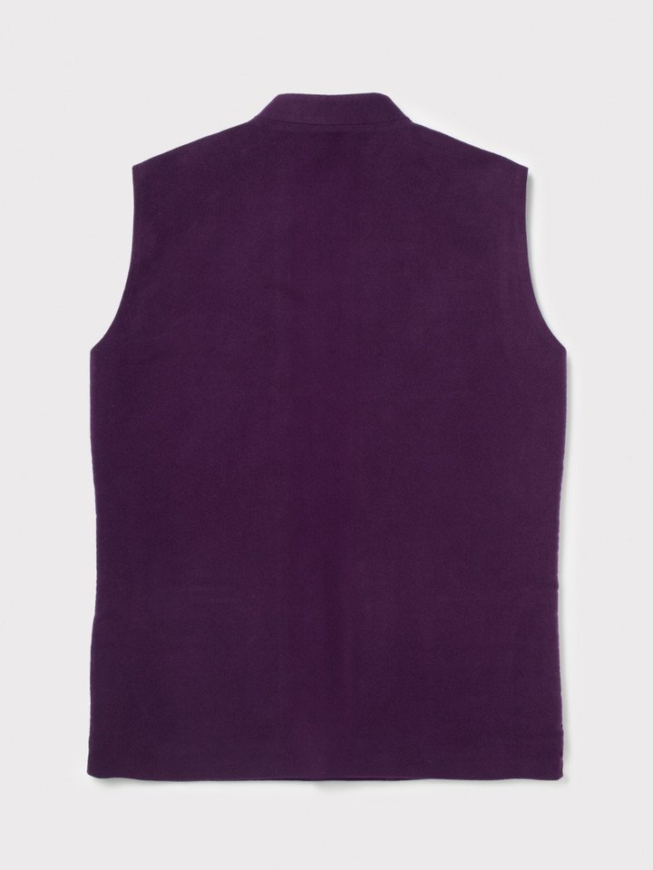 Imperial Purple Moleskin Gilet Back