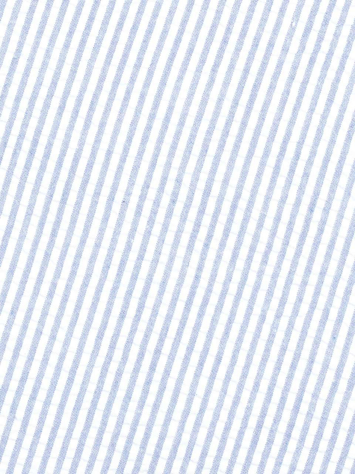 Men's Blue & White Striped Seersucker Jacket  Textured Fabric