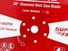 BLUEROCK MG-36-WSPEN 36” Diamond Wall Saw Blade Pentruder with 1-3/8" Bore