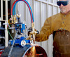 USED BLUEROCK CG-211Y Manual Pipe Cutting Beveling Machine Gas Torch Burner Cutter