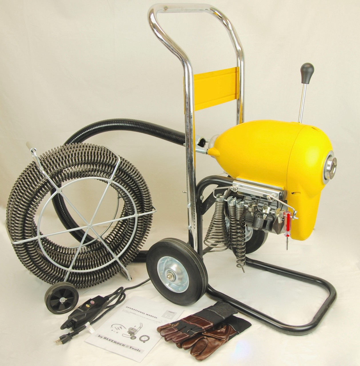 BLUEROCK SDS200B 2" 8" Sectional Pipe Drain Cleaning Machine 1.5HP 60