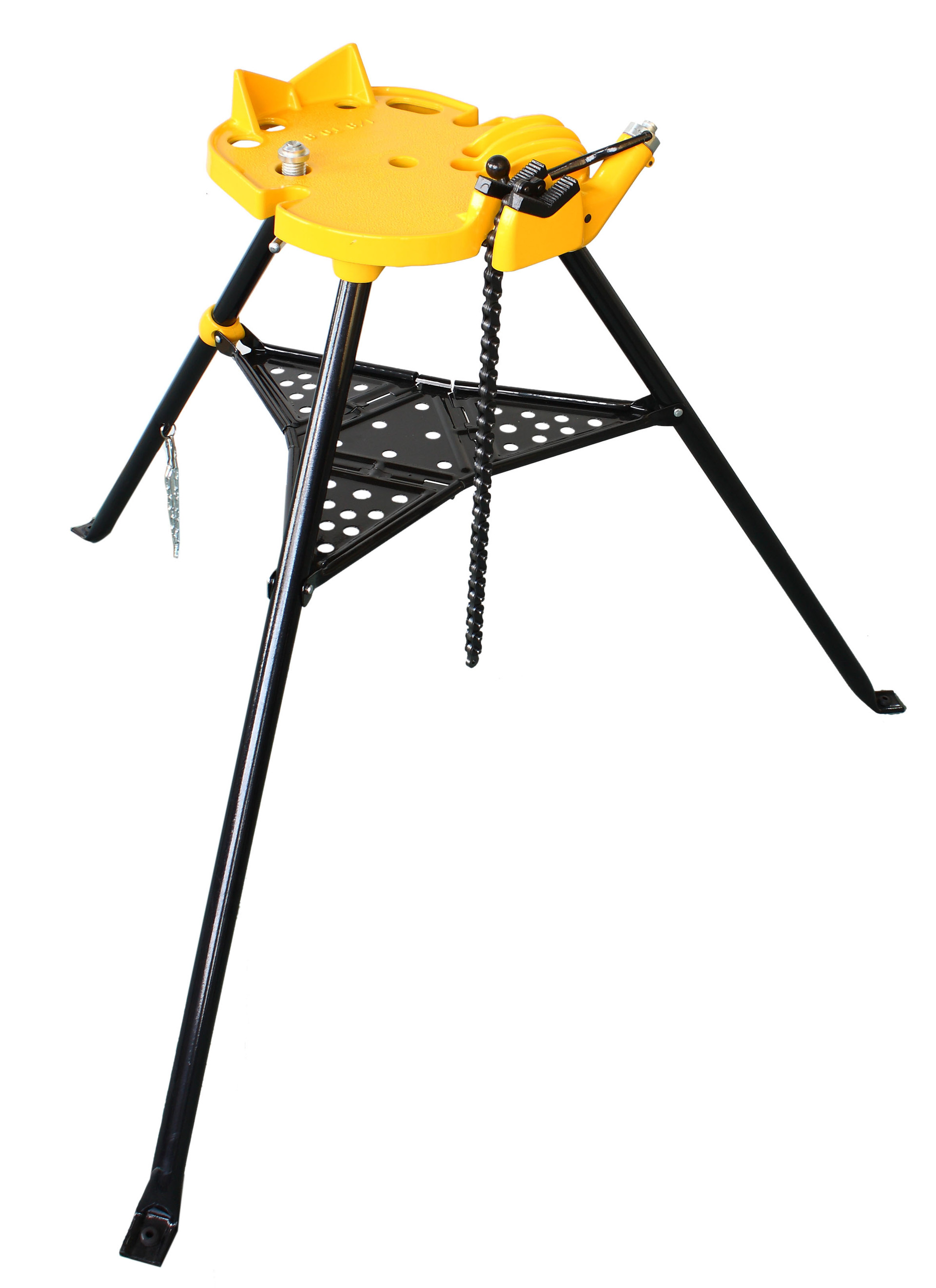 BLUEROCK Portable Pipe Chain Vise Tripod Stand 1/8" to 6" fits RIDGID