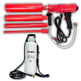 BLUEROCK Model 4Z1 Concrete Core Drill & 1"-4" Bit Set +12L Reservoir Kit - PACKAGE DEAL