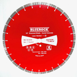 BLUEROCK MG-16-CCFS 16” Diamond Blade Cured Concrete Flat Floor Saw 1" Bore