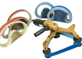 BLUEROCK 40A & 100 Belts Pipe Polisher Belt Sander Package Deal