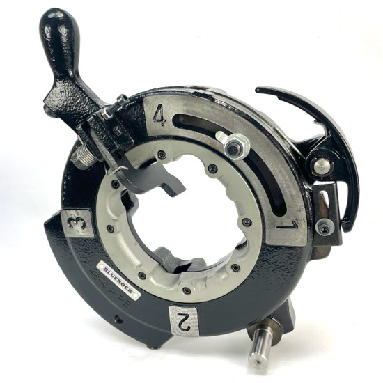 REFURBISHED BLUEROCK 714 2-1/2"-4" Die Head Self Opening RH NPT 26152 for PTM100 & Ridgid 1224 models 26092, 26097, 29858