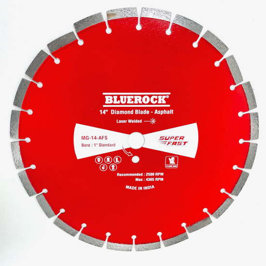 BLUEROCK MG-14-AFS 14” Diamond Blade Asphalt Flat Floor Saw 1" Bore