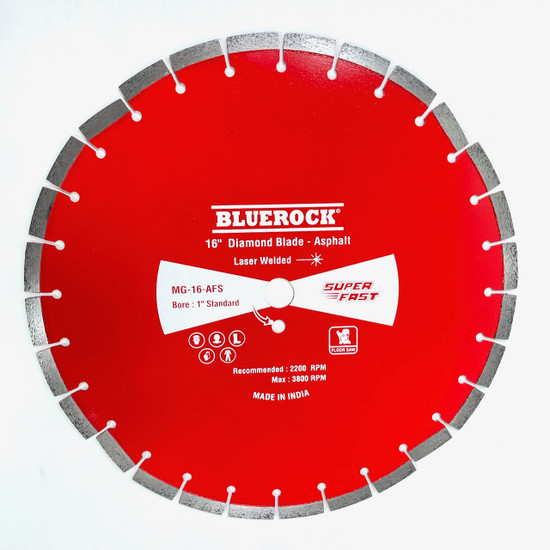 BLUEROCK MG-16-AFS 16” Diamond Blade Asphalt Flat Floor Saw 1" Bore