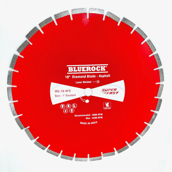 BLUEROCK MG-18-AFS 18” Diamond Blade Asphalt Flat Floor Saw 1" Bore