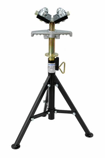 BLUEROCK FPS-135W/R 28"-48" Heavy Duty Folding Universal Pipe Stand With Rollers – 2,200 LB Capacity