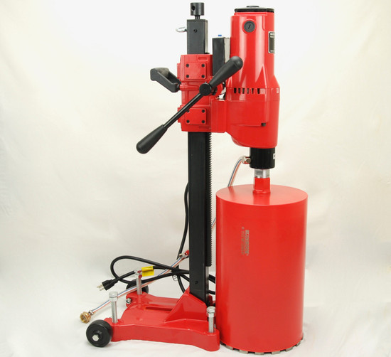 BLUEROCK 10" Z-1B Concrete Core Drill Package – 2600W, 2-Speed (460/900 RPM), With 10-Piece 1"-10" Wet Diamond Core Bit Set, Stand & Safety Clutch, 110V