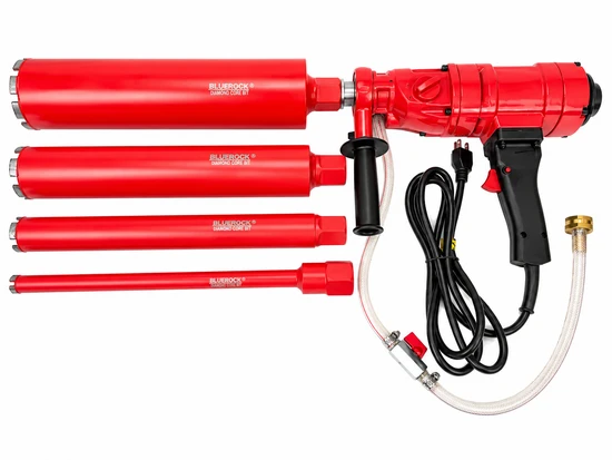 BLUEROCK Model 4Z1 Concrete Core Drill & 1"-4" Bit Set - PACKAGE DEAL