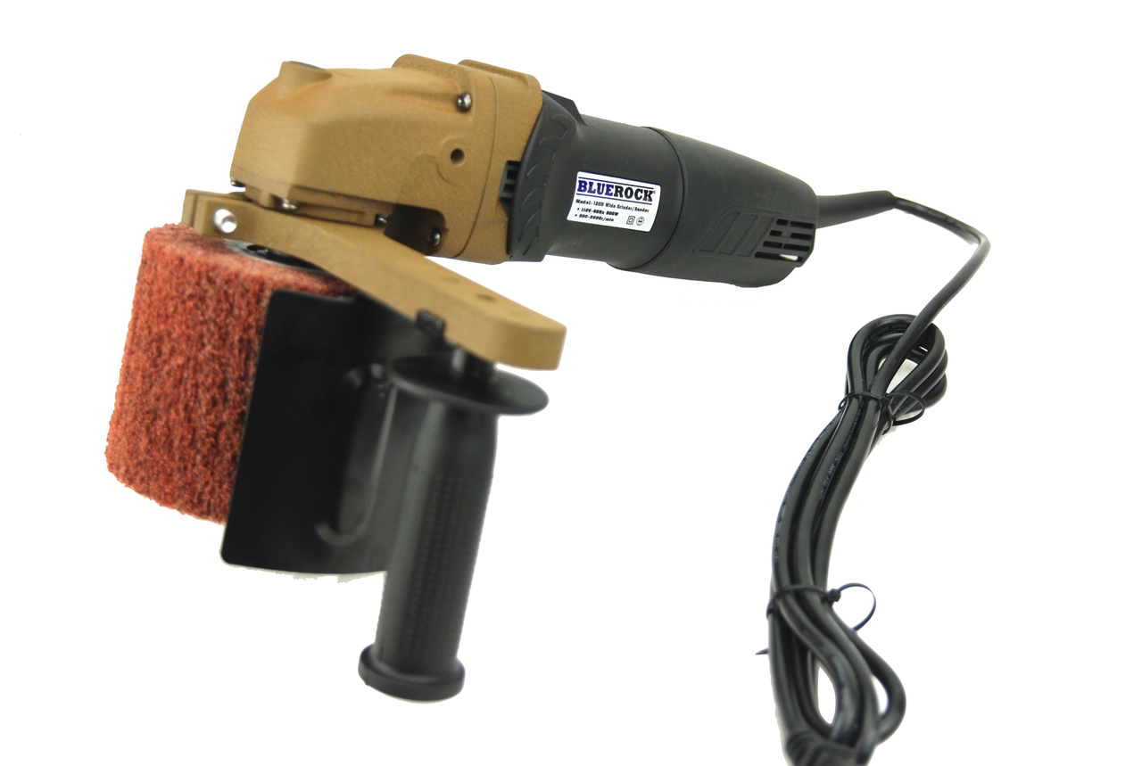 BLUEROCK Tools 120D Large Rolling Wheel Polisher & Burnisher - 900W, Variable Speed 900-2800 RPM For Steel & Stainless