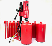 BLUEROCK Model 10Z1 Concrete Core Drill w/ Stand & 1"-10" Bit Set - PACKAGE DEAL