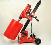 BLUEROCK Model 12Z1 LRBT/S Concrete Core Drill w/ Tilting Stand & Large Rolling Base