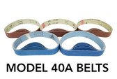 BLUEROCK 40A Pack of 5 Sanding Belts Sandpaper All Grits