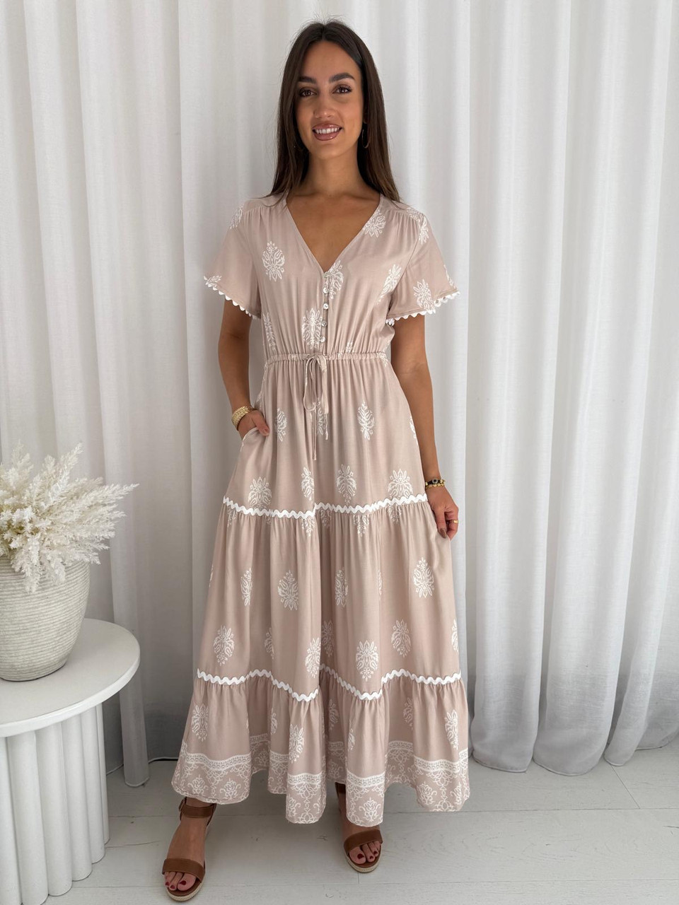 knee length dresses for ladies Go Get Em Flutter Sleeve Maxi Dress  NDS Boutique